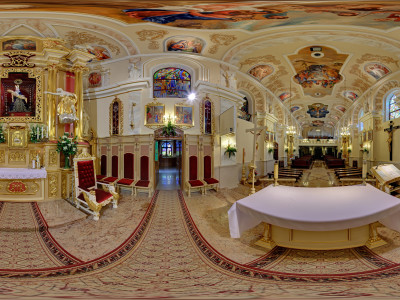 Wnętrze w Sanktuarium N.M.B. w Hałcnowie