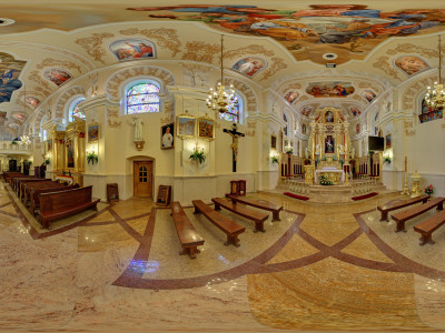 Wnętrze w Sanktuarium N.M.B. w Hałcnowie