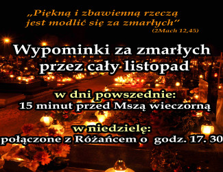MODLITWA ZA ZMARŁYCH